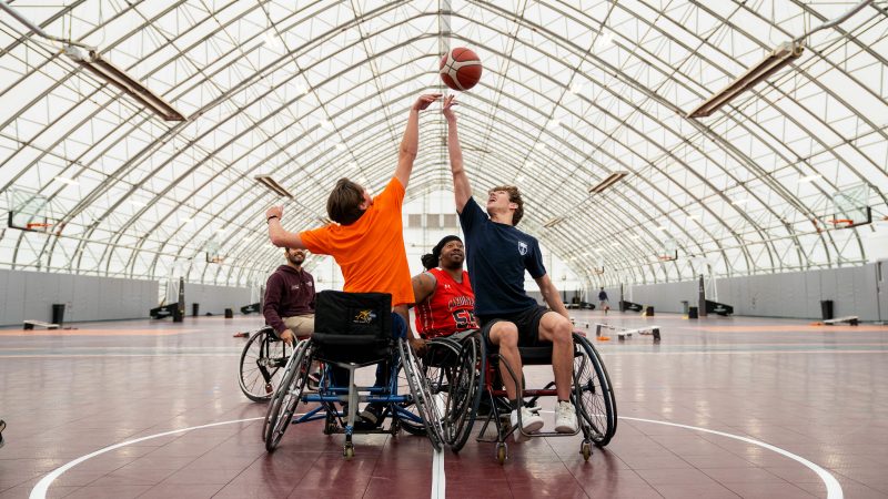Wheelchair basketball tipoff