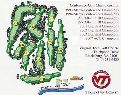Virginia Tech Golf Course Map